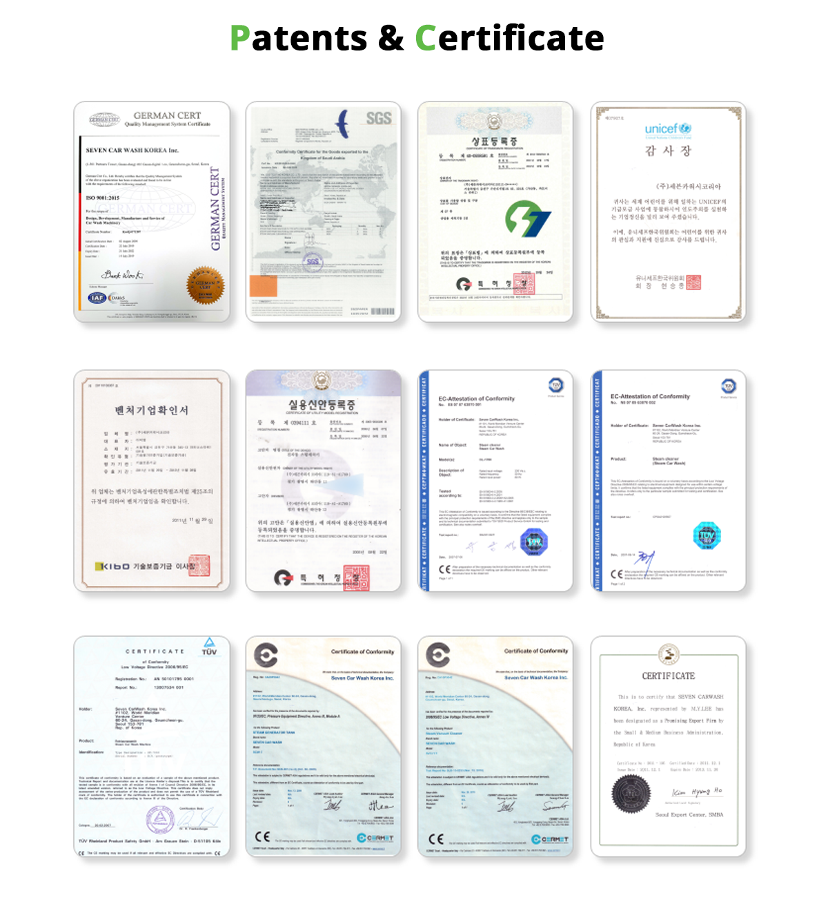 Patents & Certificate